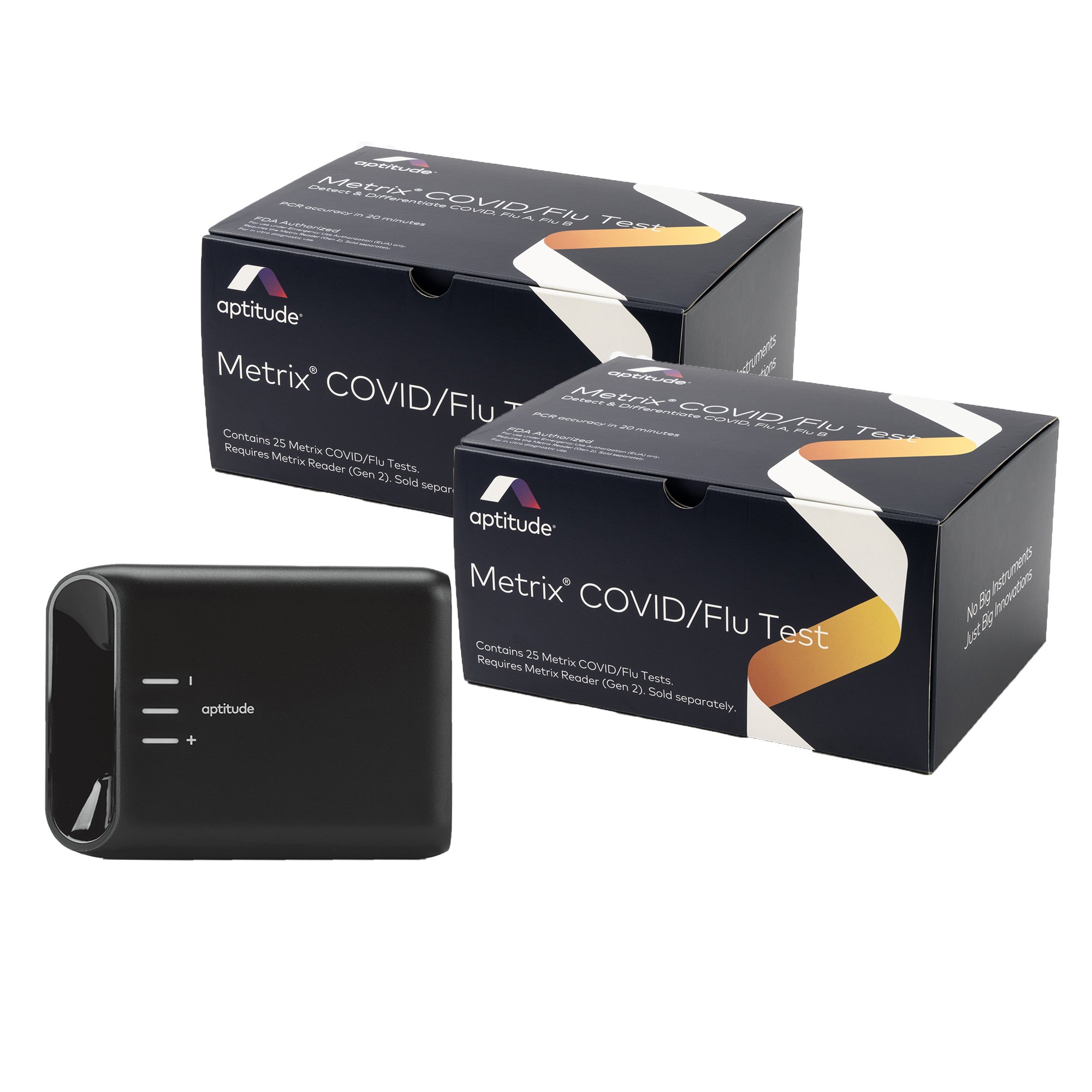 Bundle Respiratory Test Reader Metrix® Includes: (2) Metrix Reader (Item MTRX-C19+FLU-25PK) and (1) Reader (Item MTRX-RDR-GEN2) 1 ea/bundle by Sekisui Diagnostics, LLC  ID MTRX-C19+FLU-B1